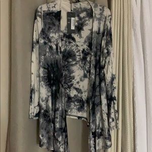 DJT jacket tie die black and white size large